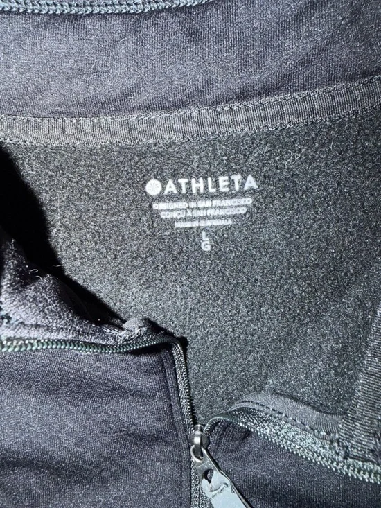 Athleta Black Half-Zip Fleece Top - Picture 2 of 4